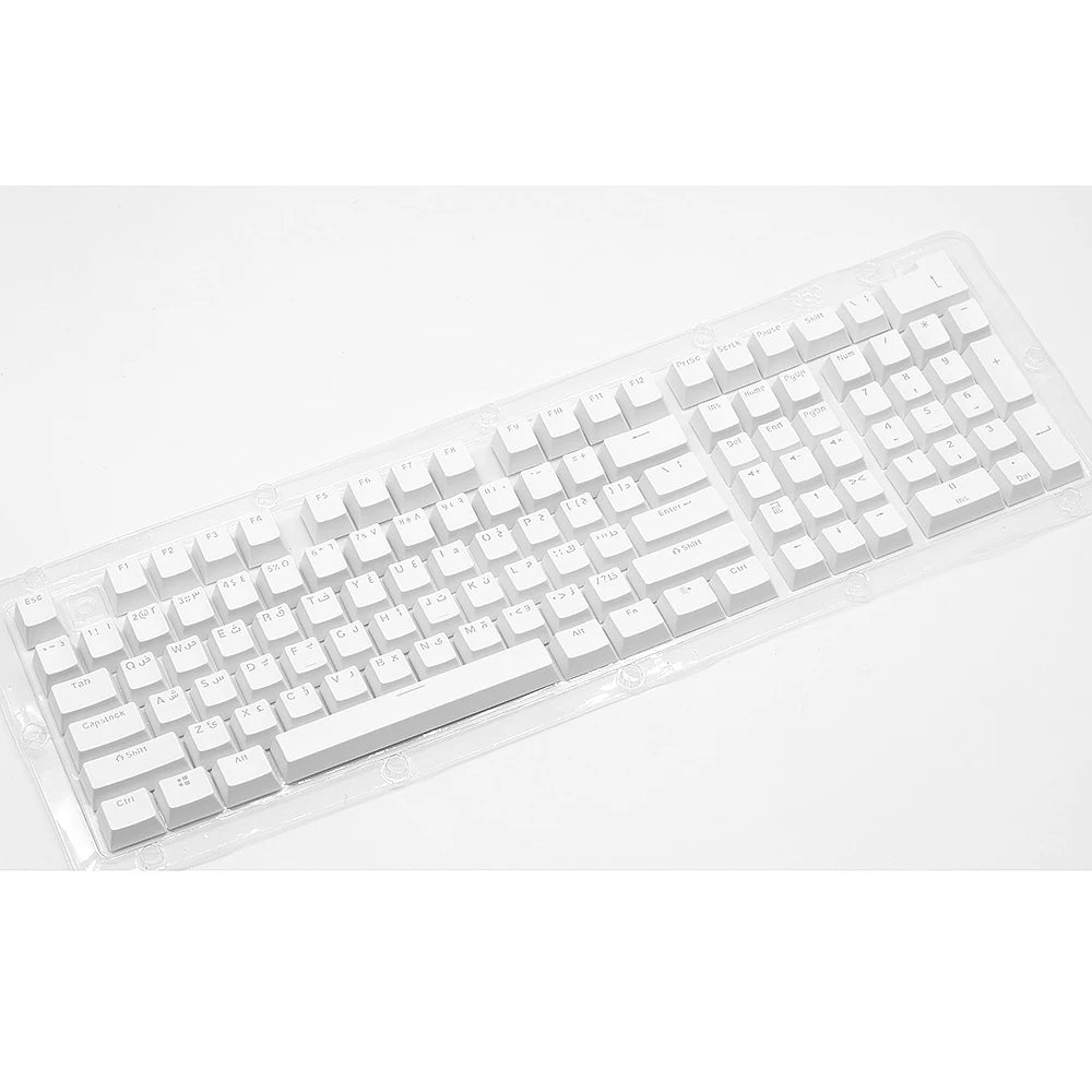 104 Keys Keycaps OEM Highly RGB Backlit Mechanical Keyboard Keycap Spanish Arabic Russian French Korean German Thai  Portuguese