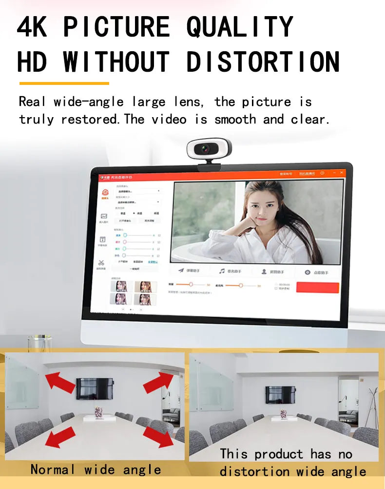 Webcam Mini 4K USB Computer 2K Webcam  Full HD 1080P Web  For Work With Microphone Tripod For PC Laptops Live Streaming Camera