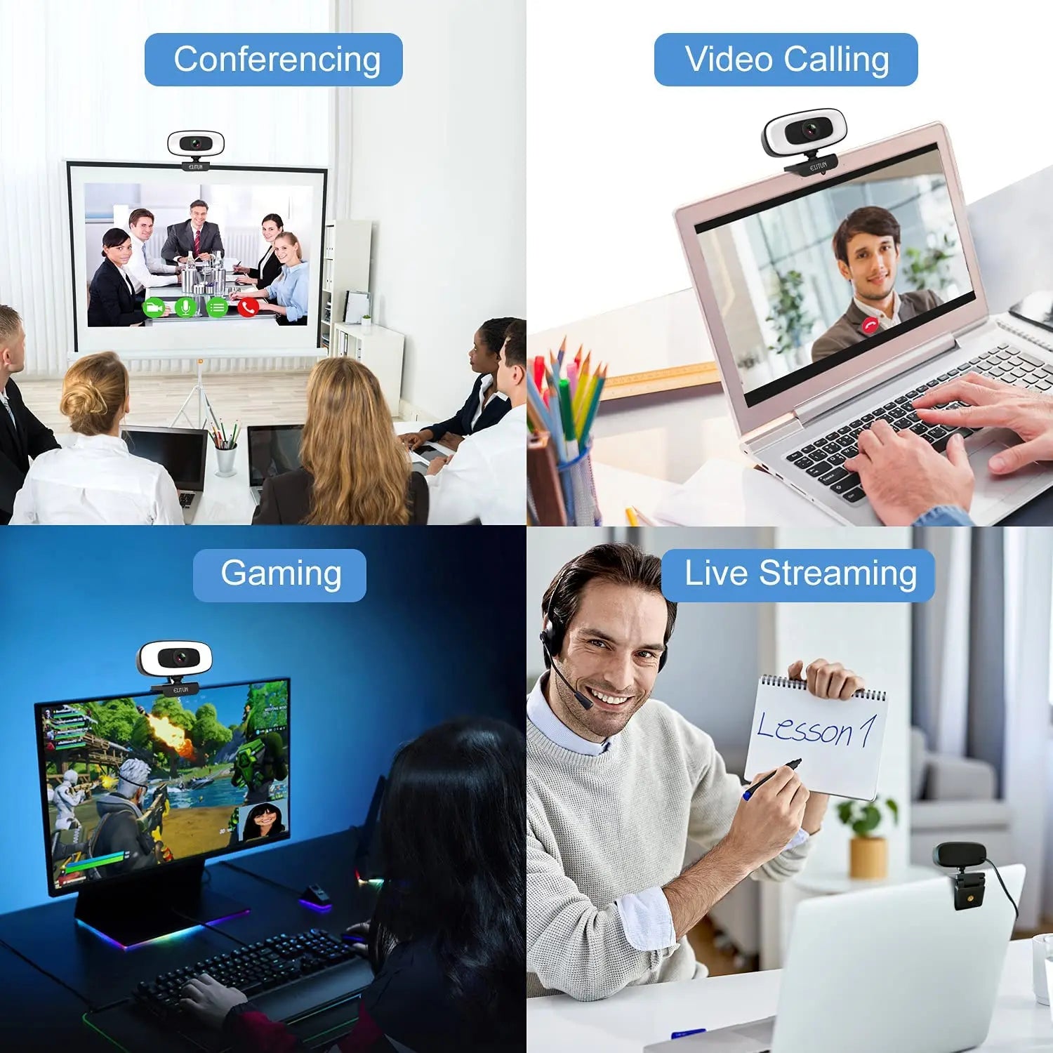 Webcam Mini 4K USB Computer 2K Webcam  Full HD 1080P Web  For Work With Microphone Tripod For PC Laptops Live Streaming Camera