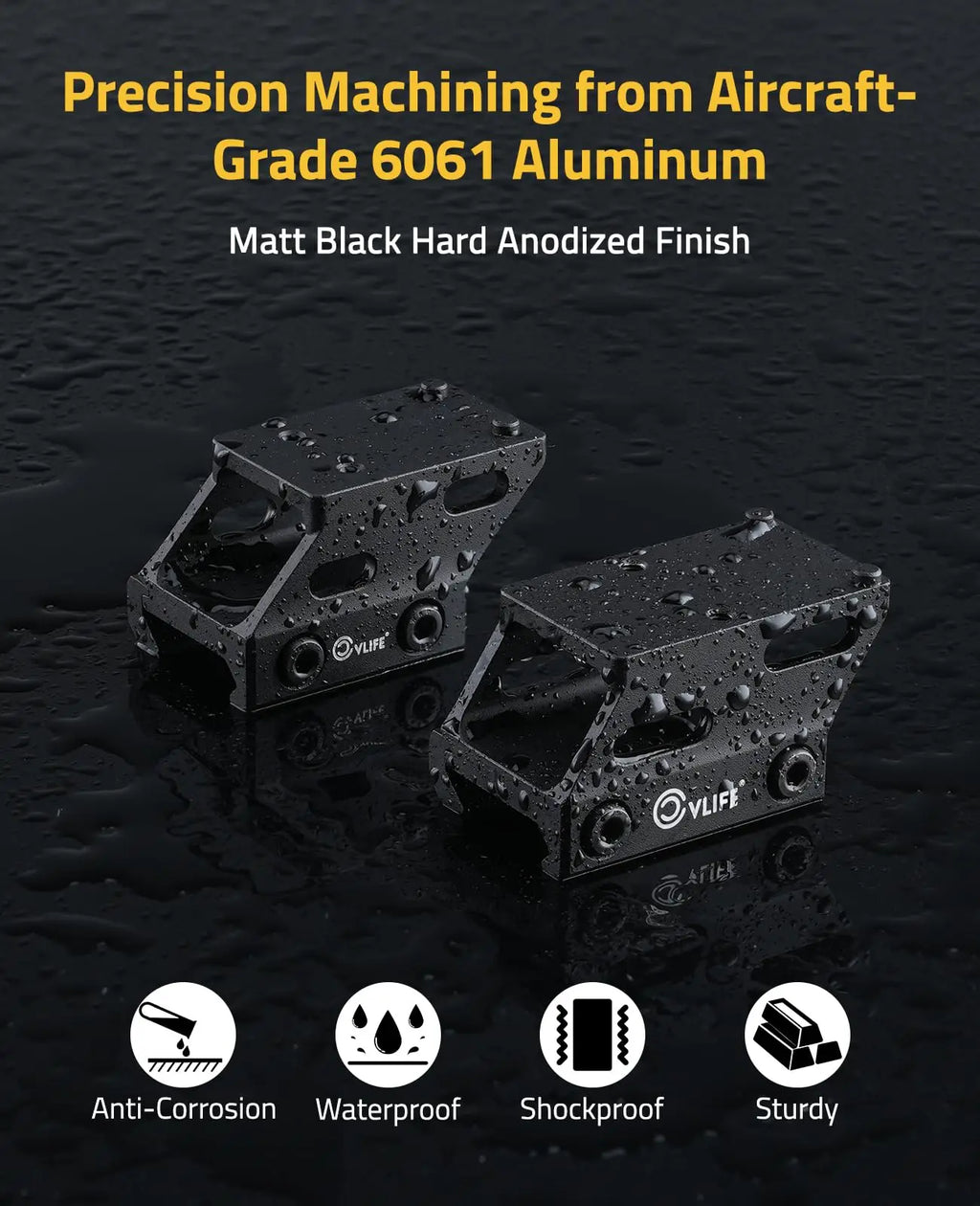 CVLIFE Red Dot Riser Mount Reflex Sight Optic Risers Plate for Picatinny Rail 21mm Absolute Co-witness