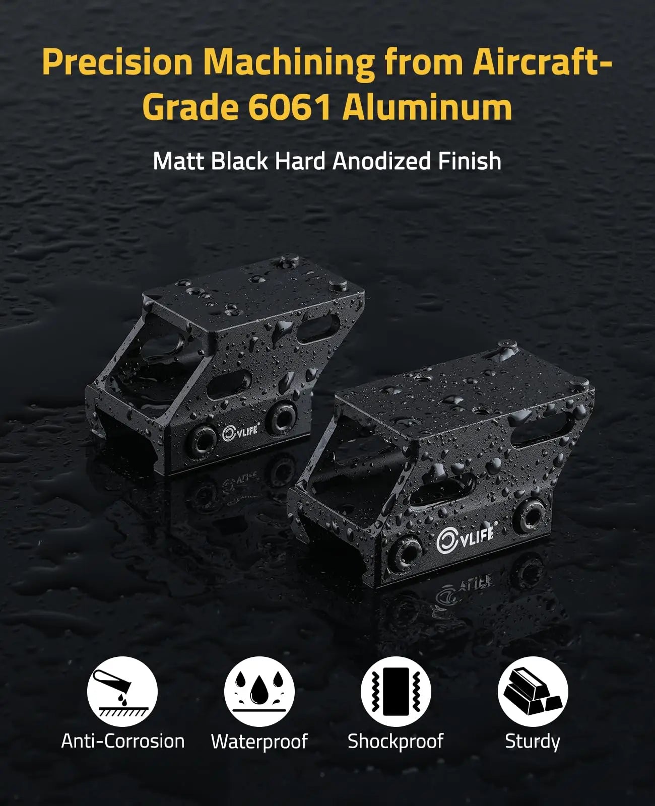 CVLIFE Red Dot Riser Mount Reflex Sight Optic Risers Plate for Picatinny Rail 21mm Absolute Co-witness