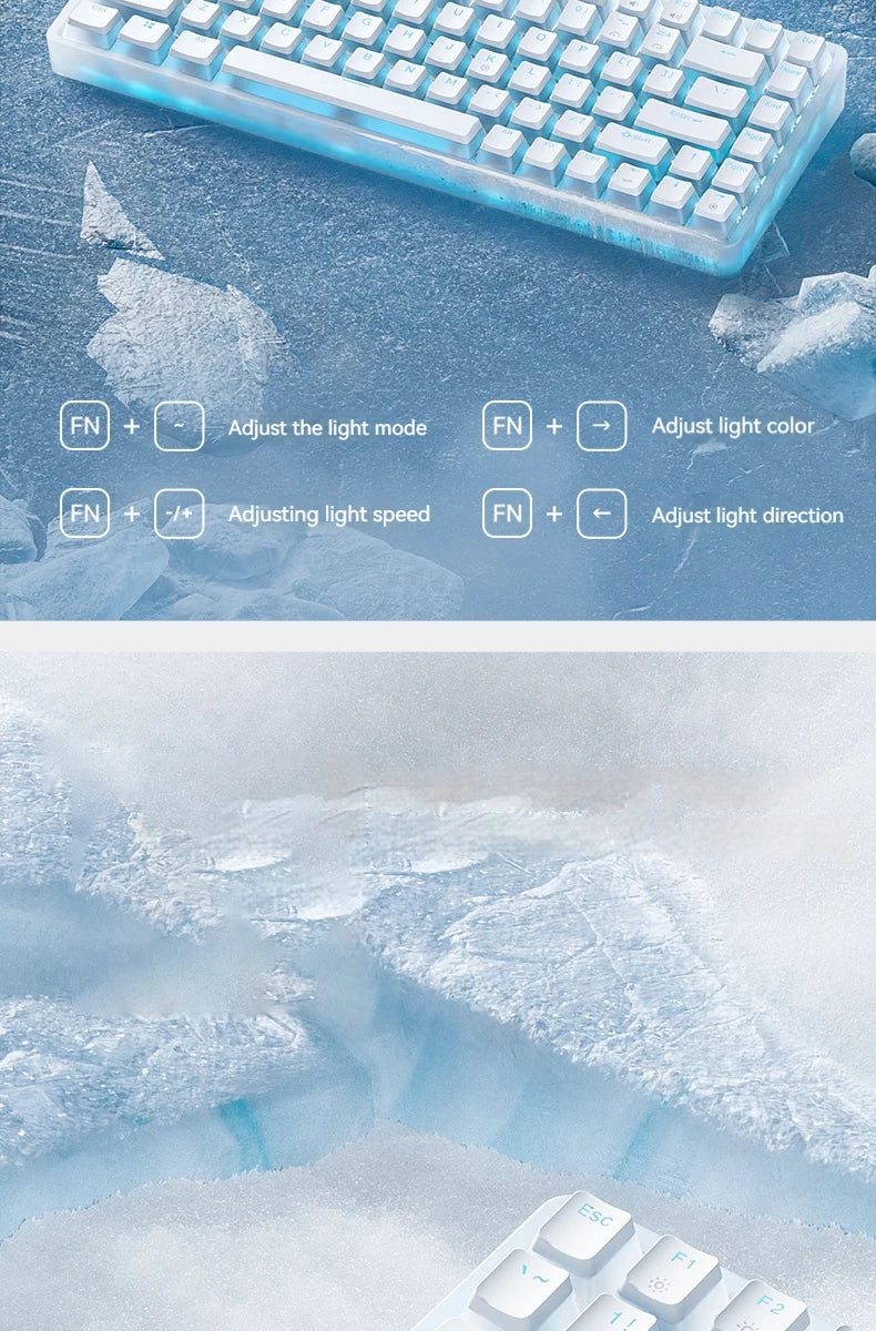 ONIKUMA Professional Gaming Mechanical Keyboard USB Wired Keyboard with RGB Backlit Matte Key Caps 84 Keys Gaming Keyboards Game