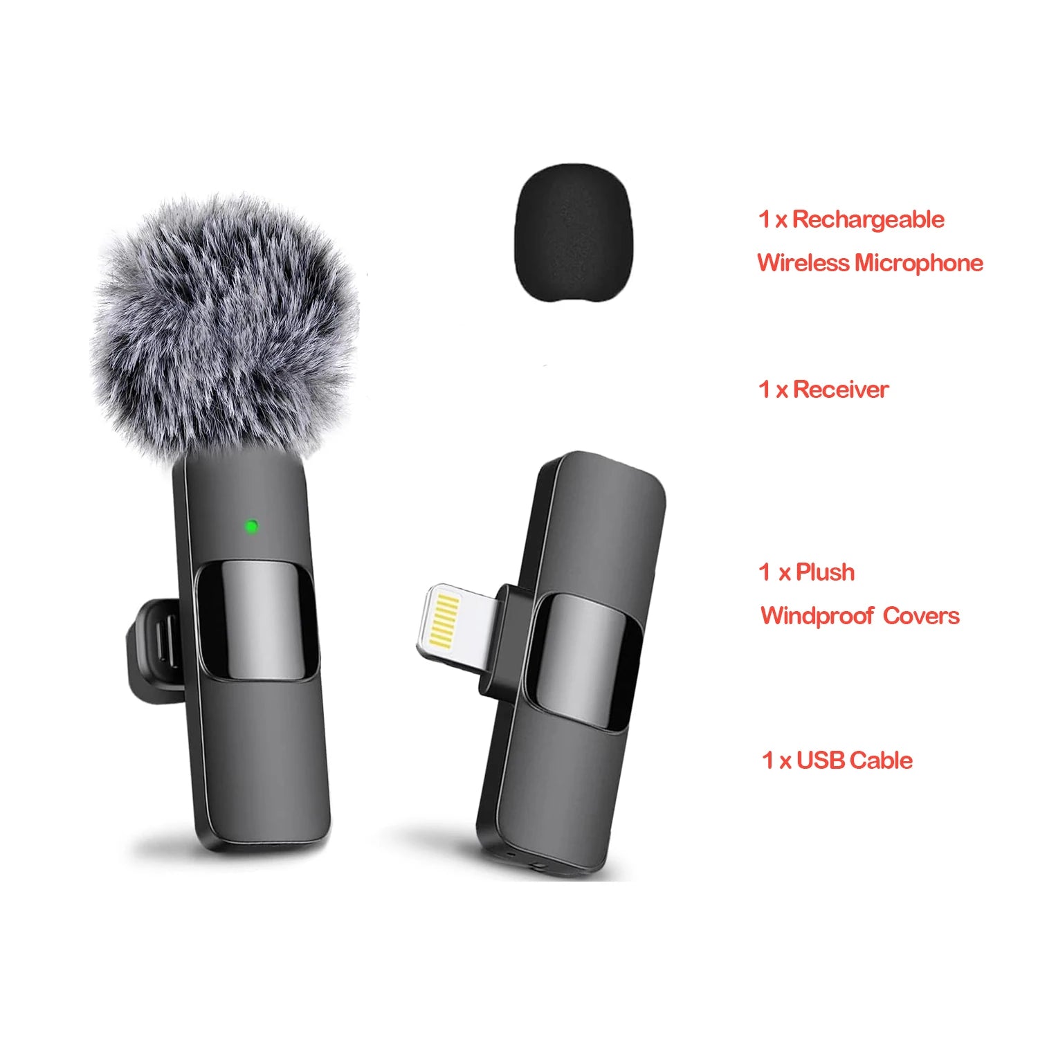 Wireless Microphone for iPhone Recording Mic for Video Podcast Vlog YouTube Mini Lavalier Microphone for iPhone 16/14/13/12/SE ﻿
