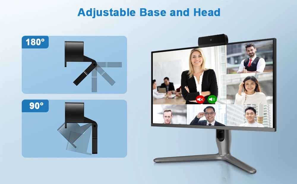 HD 1080P Web Camera with Microphone Autofocus USB Webcam PC Laptop Camera for Live Stream/Video Calling/Conference Plug and Play