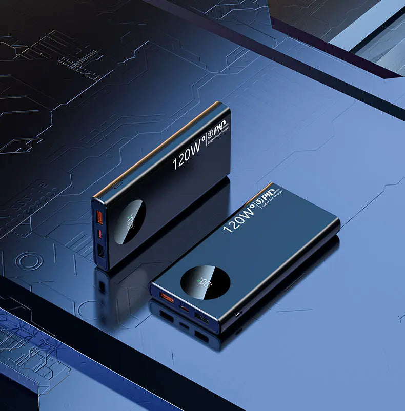 120W super fast charging power bank 20000 mAh large capacity two-way fast charging digital display power bank Lithium Battery