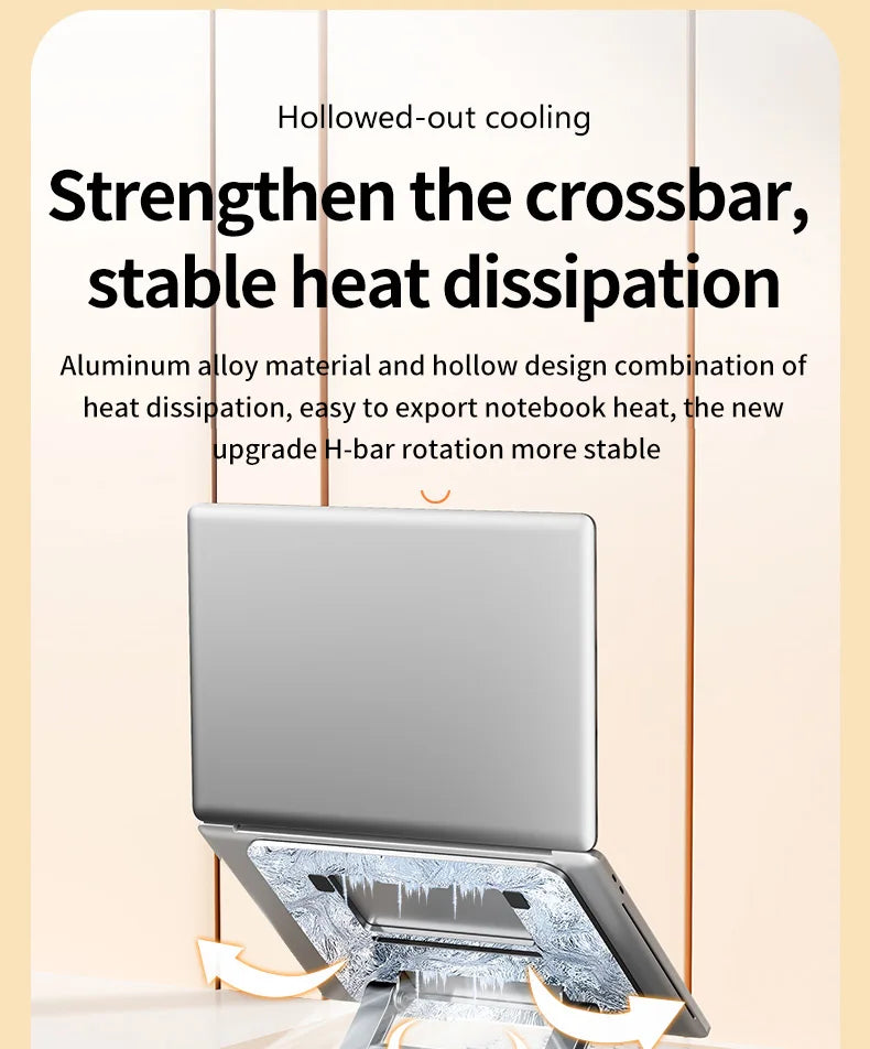 Laptop Stand 360° Rotatable Notebook Holder Liftable Desk Riser Stand Aluminum Alloy Stand Compatible With 9.7-17.3 Inch Laptops