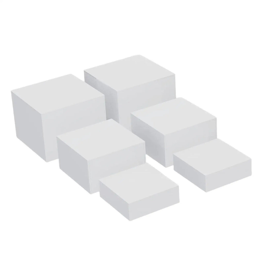 6x Acrylic Risers Display Stands with Hollow bottoms Buffer Risers for Food Collectibles Catering Jewelry Art Photography