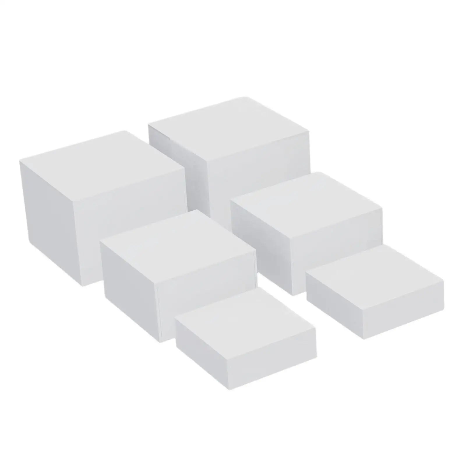 6x Acrylic Risers Display Stands with Hollow bottoms Buffer Risers for Food Collectibles Catering Jewelry Art Photography