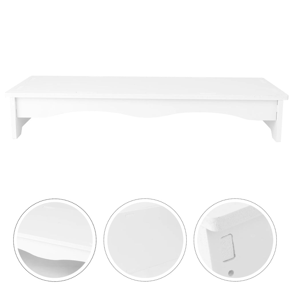 Plastic Monitor Stand Riser Shelf Durable Long Term Elevate Screen Comfortable View Easy Installation Computer Desk Accessories