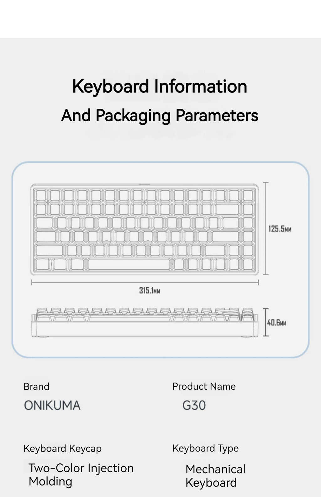 ONIKUMA Professional Gaming Mechanical Keyboard USB Wired Keyboard with RGB Backlit Matte Key Caps 84 Keys Gaming Keyboards Game