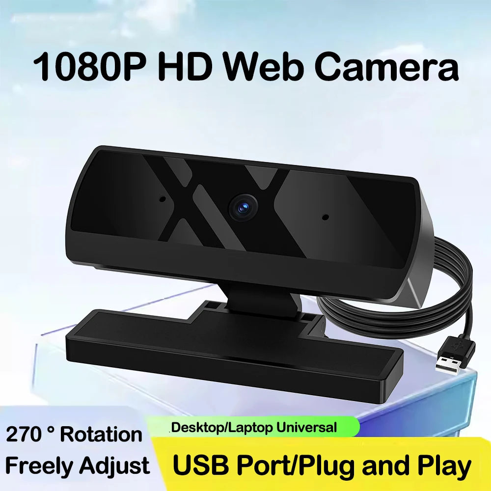 HD 1080P Web Camera with Microphone Autofocus USB Webcam PC Laptop Camera for Live Stream/Video Calling/Conference Plug and Play