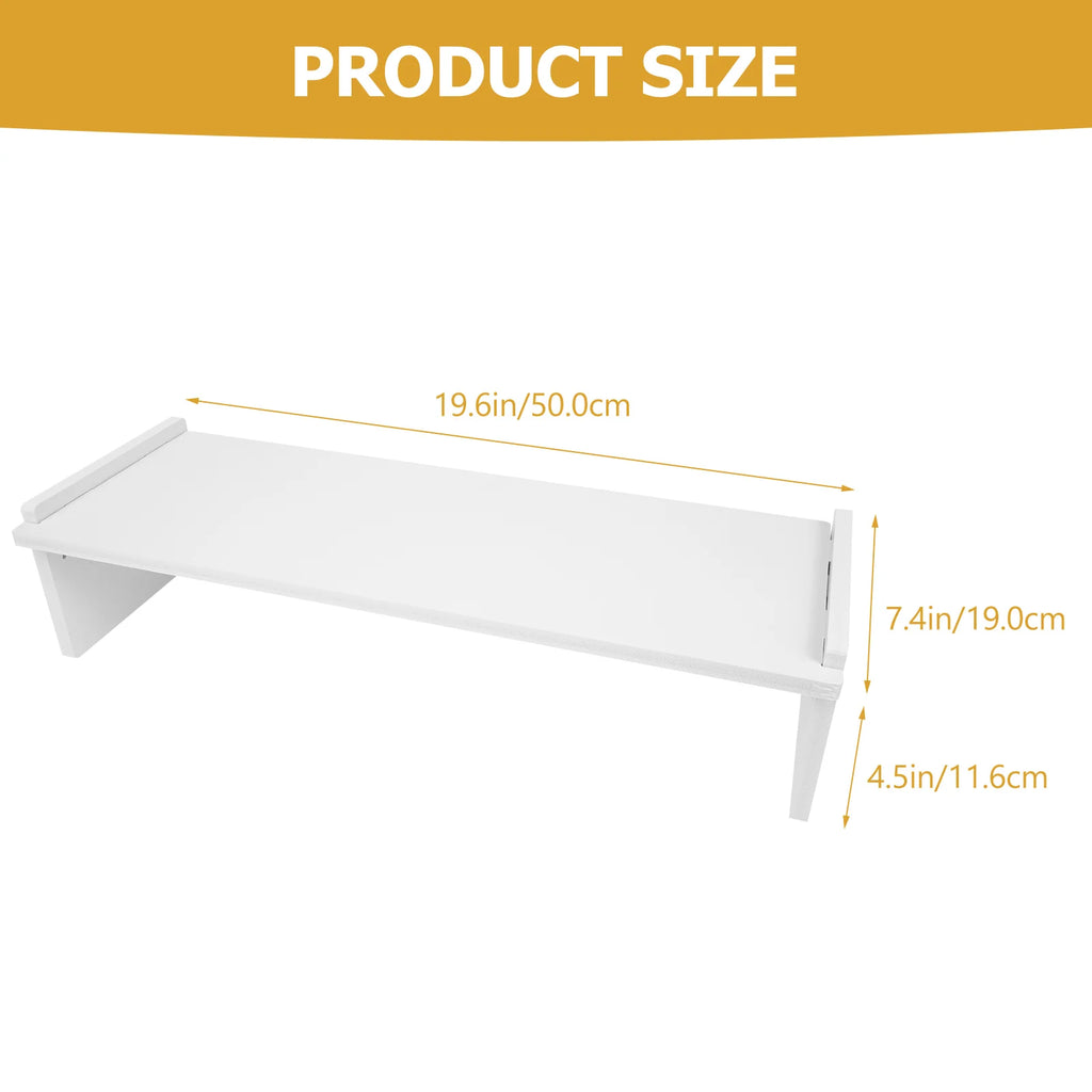 Computer Heightened Shelf Monitor Riser Compact Stand Storage Screen Heightening Laptop Wooden Lifting Rack