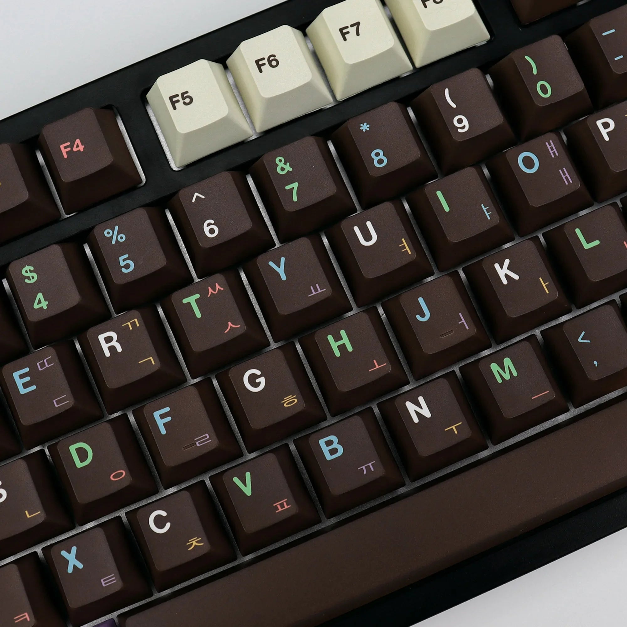 KBDiy 143 Keys/Set Korean Keycaps PBT Custom Mechanical Keyboard Cherry Profile Cute Donuts Keycap for 60/61/68/84/87/100/104/64