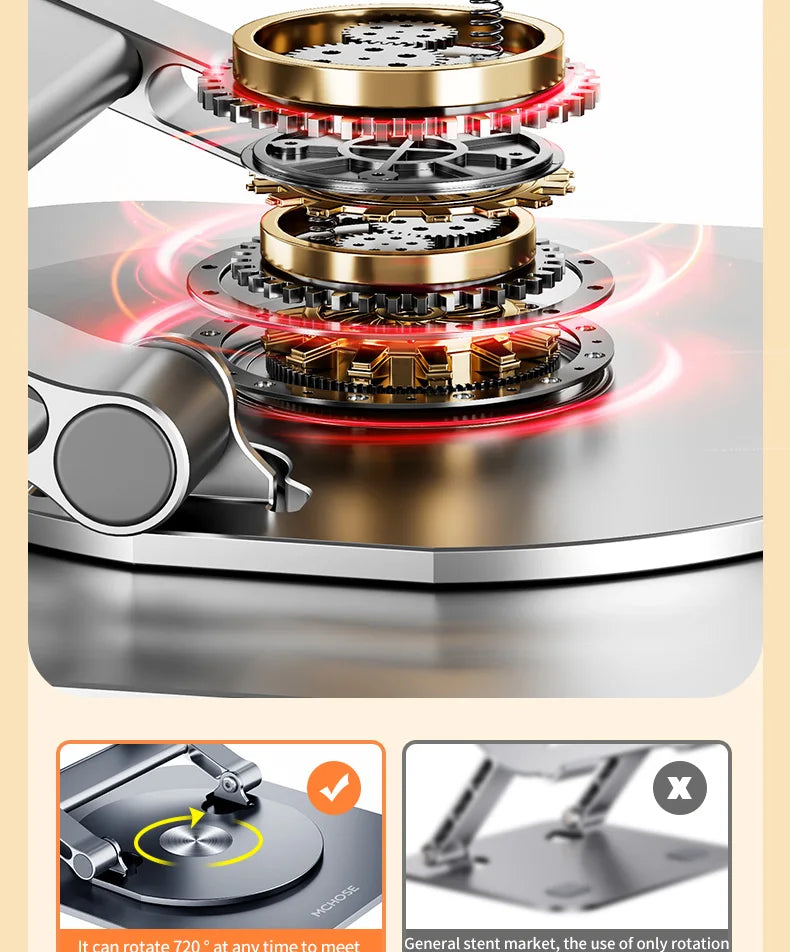 Laptop Stand 360° Rotatable Notebook Holder Liftable Desk Riser Stand Aluminum Alloy Stand Compatible With 9.7-17.3 Inch Laptops