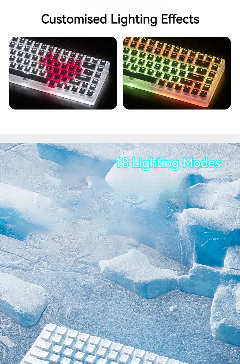 ONIKUMA Professional Gaming Mechanical Keyboard USB Wired Keyboard with RGB Backlit Matte Key Caps 84 Keys Gaming Keyboards Game