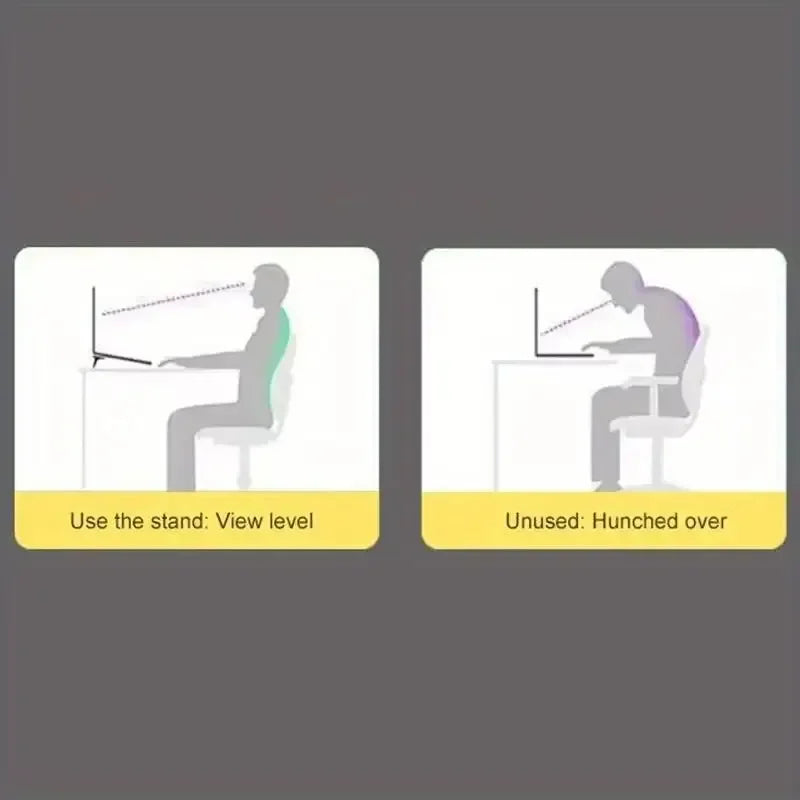 2pcs/Set Laptop Stand for Computer Keyboard Stand Riser Aluminum Mini Portable Laptop Stands for Macbook / Notebook /Lenovo/Dell