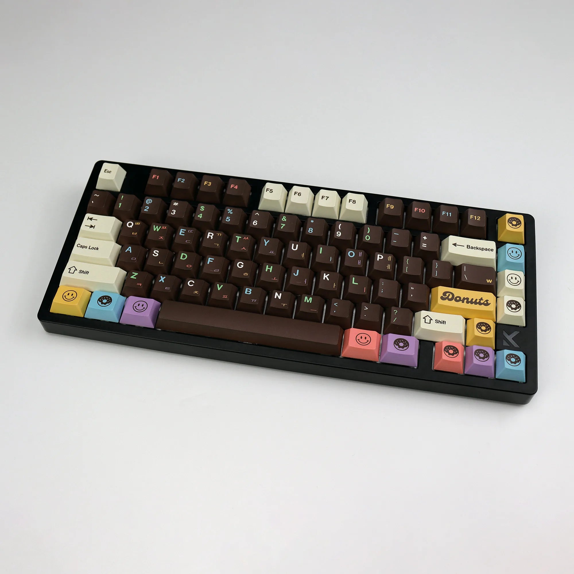 KBDiy 143 Keys/Set Korean Keycaps PBT Custom Mechanical Keyboard Cherry Profile Cute Donuts Keycap for 60/61/68/84/87/100/104/64
