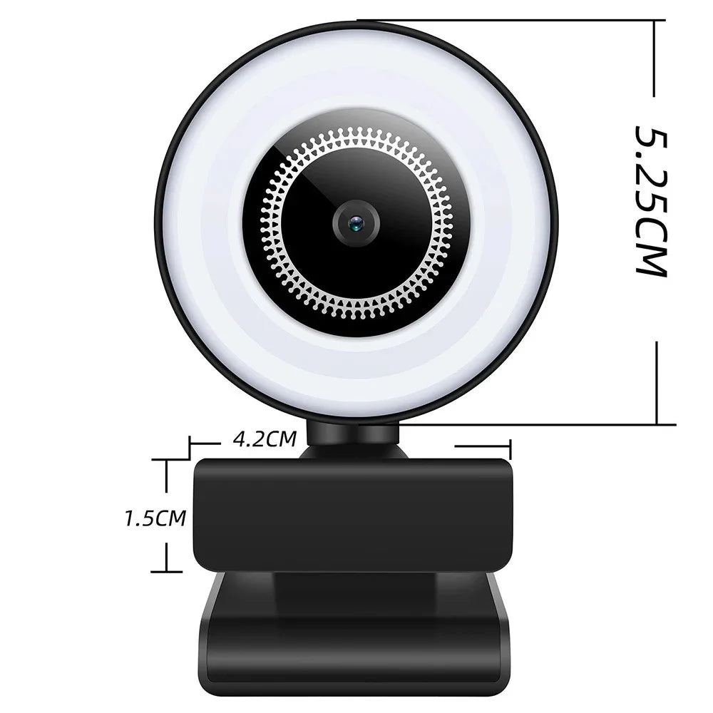 4K 2K 1080P Webcam Light Control Full HD 8MP Webcam PC Laptop Auto Focus Live Streaming Flexible with Microphone Live Broadcast