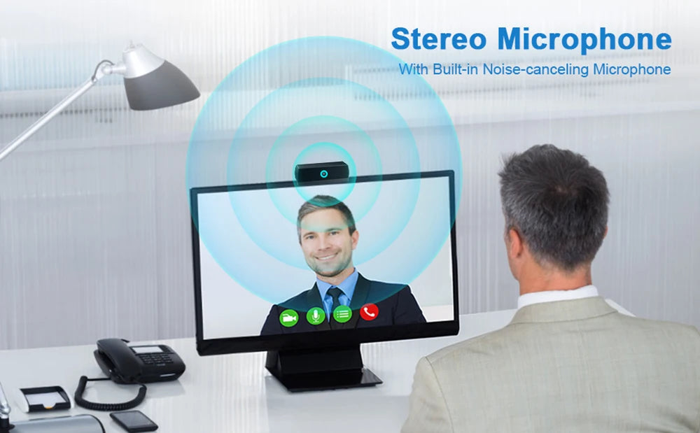 HD 1080P Web Camera with Microphone Autofocus USB Webcam PC Laptop Camera for Live Stream/Video Calling/Conference Plug and Play