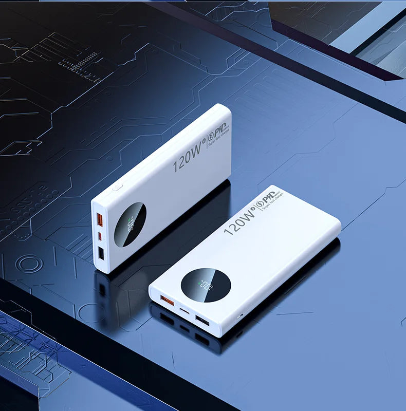 120W super fast charging power bank 20000 mAh large capacity two-way fast charging digital display power bank Lithium Battery