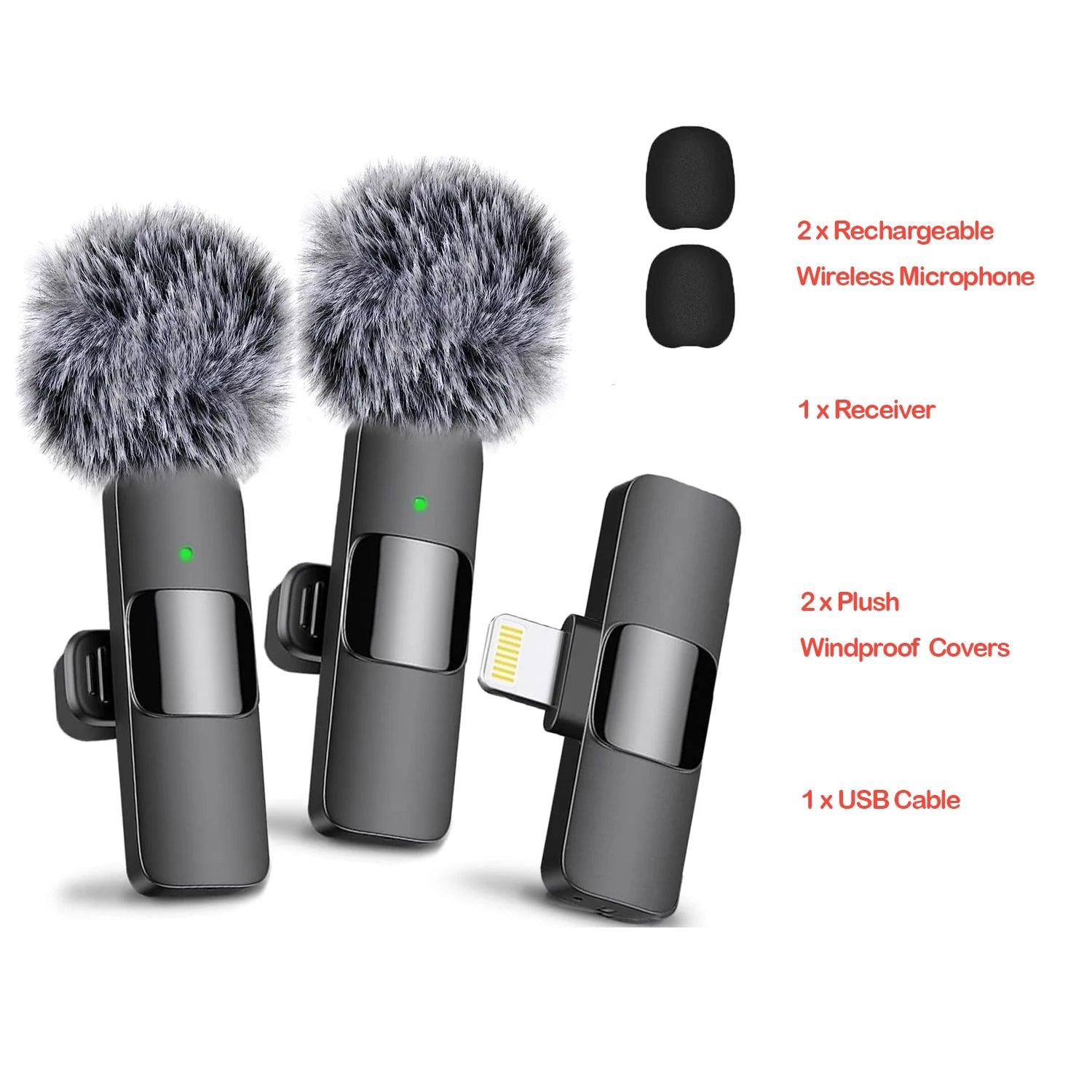 Wireless Microphone for iPhone Recording Mic for Video Podcast Vlog YouTube Mini Lavalier Microphone for iPhone 16/14/13/12/SE ﻿