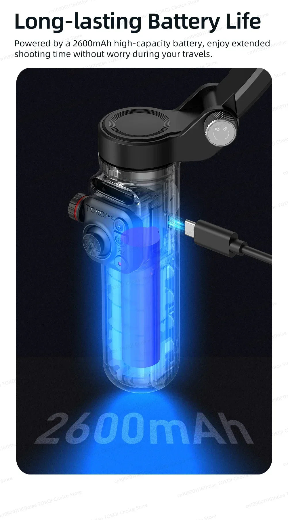 Handheld 3-Axis Gimbal Stabilizer for iPhone & Android, Anti-Shake Phone Holder with Tripod, for Vlogging & Video Recording