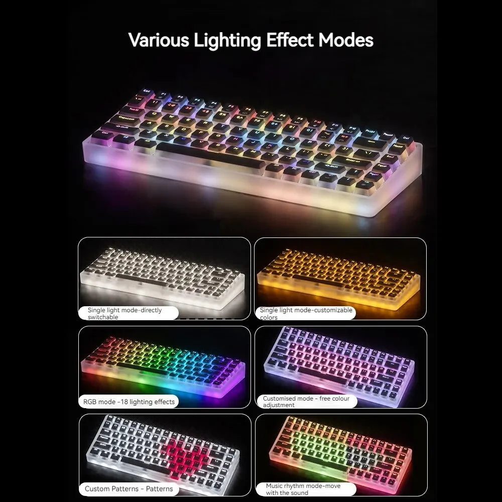 ONIKUMA Professional Gaming Mechanical Keyboard USB Wired Keyboard with RGB Backlit Matte Key Caps 84 Keys Gaming Keyboards Game