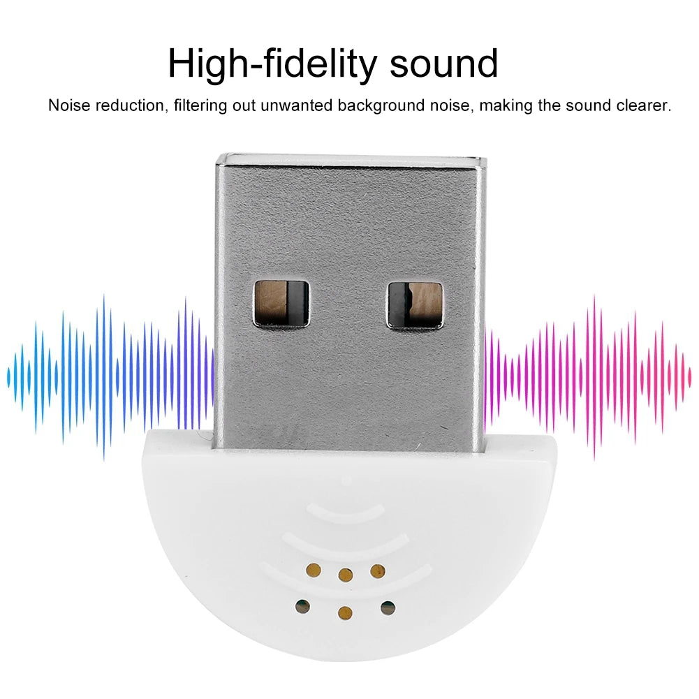 Microphone Mini Microphone Portable USB Mini Studio Speech Microphone Recording Audio MIC Adapter For Computer PC