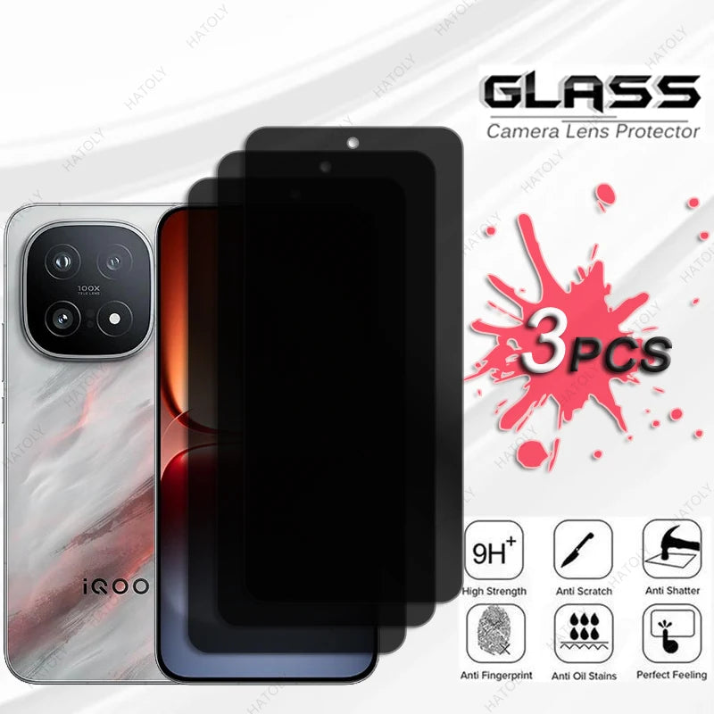 Anti-spy Glass For vivo iQOO 15 Glass Privacy Screen Protector For vivo iQOO 15 5G Front Film Camera Lens Protector For iQOO 15