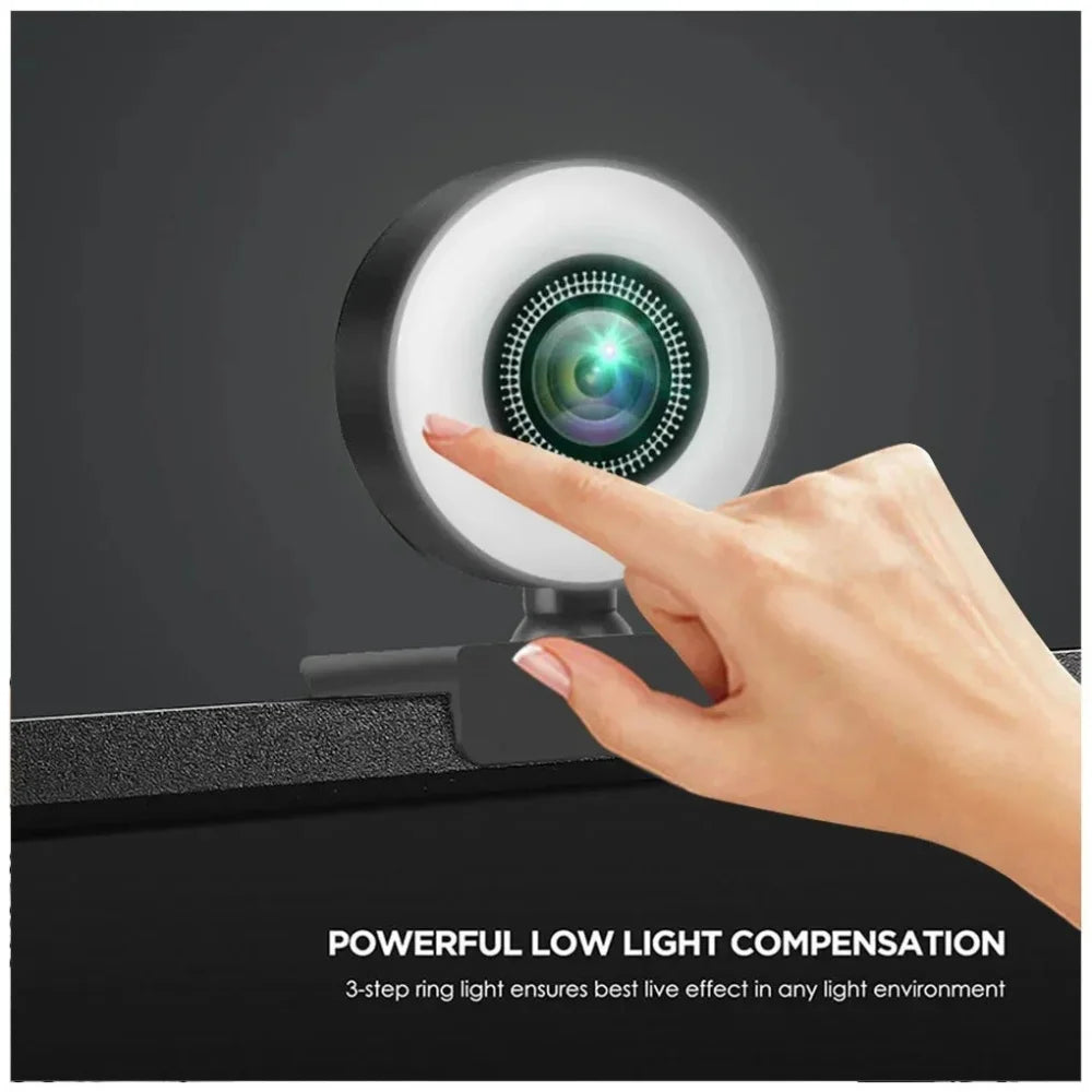 4K 2K 1080P Webcam Light Control Full HD 8MP Webcam PC Laptop Auto Focus Live Streaming Flexible with Microphone Live Broadcast