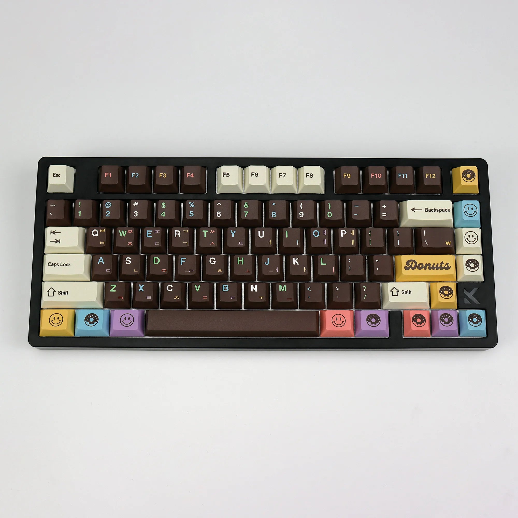 KBDiy 143 Keys/Set Korean Keycaps PBT Custom Mechanical Keyboard Cherry Profile Cute Donuts Keycap for 60/61/68/84/87/100/104/64