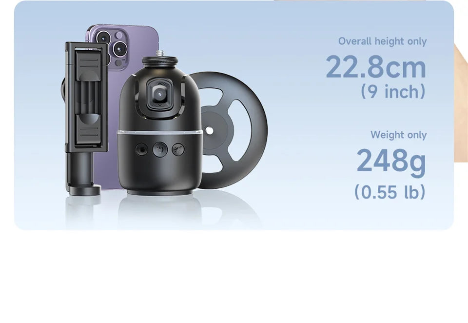 Selfieshow P03 Gimbal Stabilizer 360 Rotation Follow Focus Auto Face Tracking Tripod Desktop Cell Phone Holder for Live/Photo