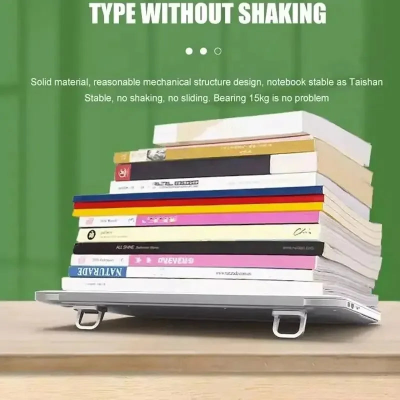 2pcs/Set Laptop Stand for Computer Keyboard Stand Riser Aluminum Mini Portable Laptop Stands for Macbook / Notebook /Lenovo/Dell