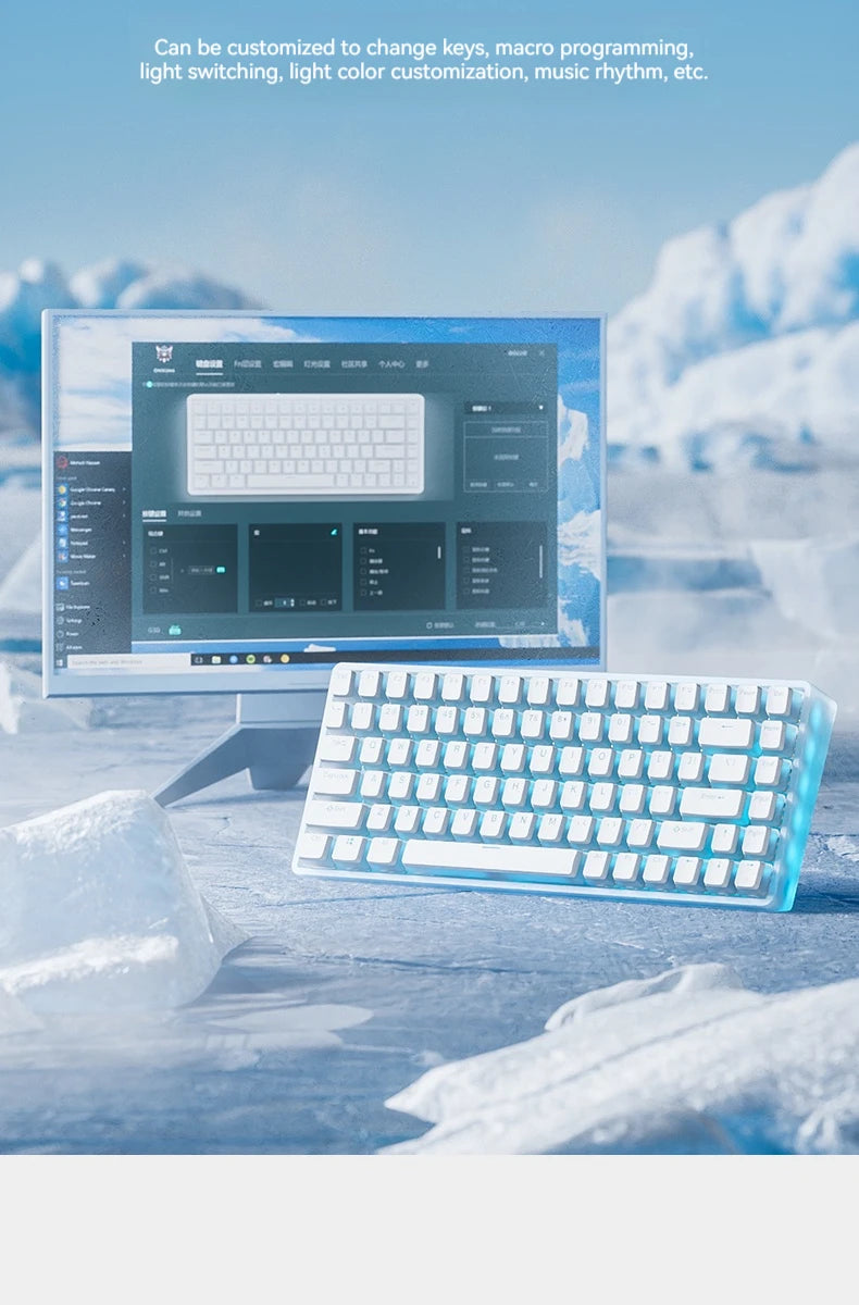 ONIKUMA Professional Gaming Mechanical Keyboard USB Wired Keyboard with RGB Backlit Matte Key Caps 84 Keys Gaming Keyboards Game