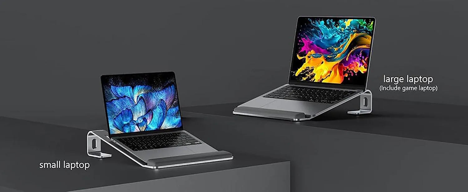 Ergonomische laptopstandaard van aluminiumlegering, draagbare laptopstandaard van aluminium met polssteun.