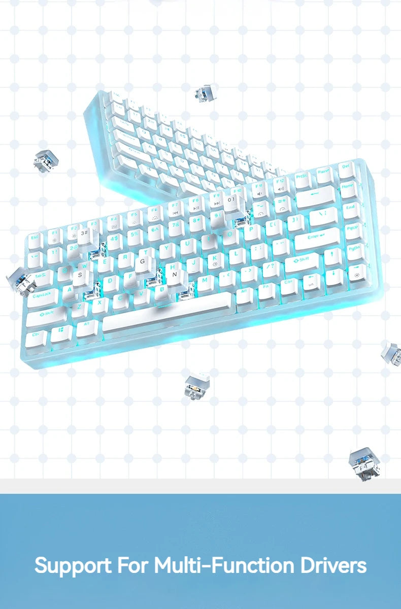 ONIKUMA Professional Gaming Mechanical Keyboard USB Wired Keyboard with RGB Backlit Matte Key Caps 84 Keys Gaming Keyboards Game