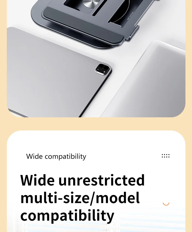 Laptop Stand 360° Rotatable Notebook Holder Liftable Desk Riser Stand Aluminum Alloy Stand Compatible With 9.7-17.3 Inch Laptops