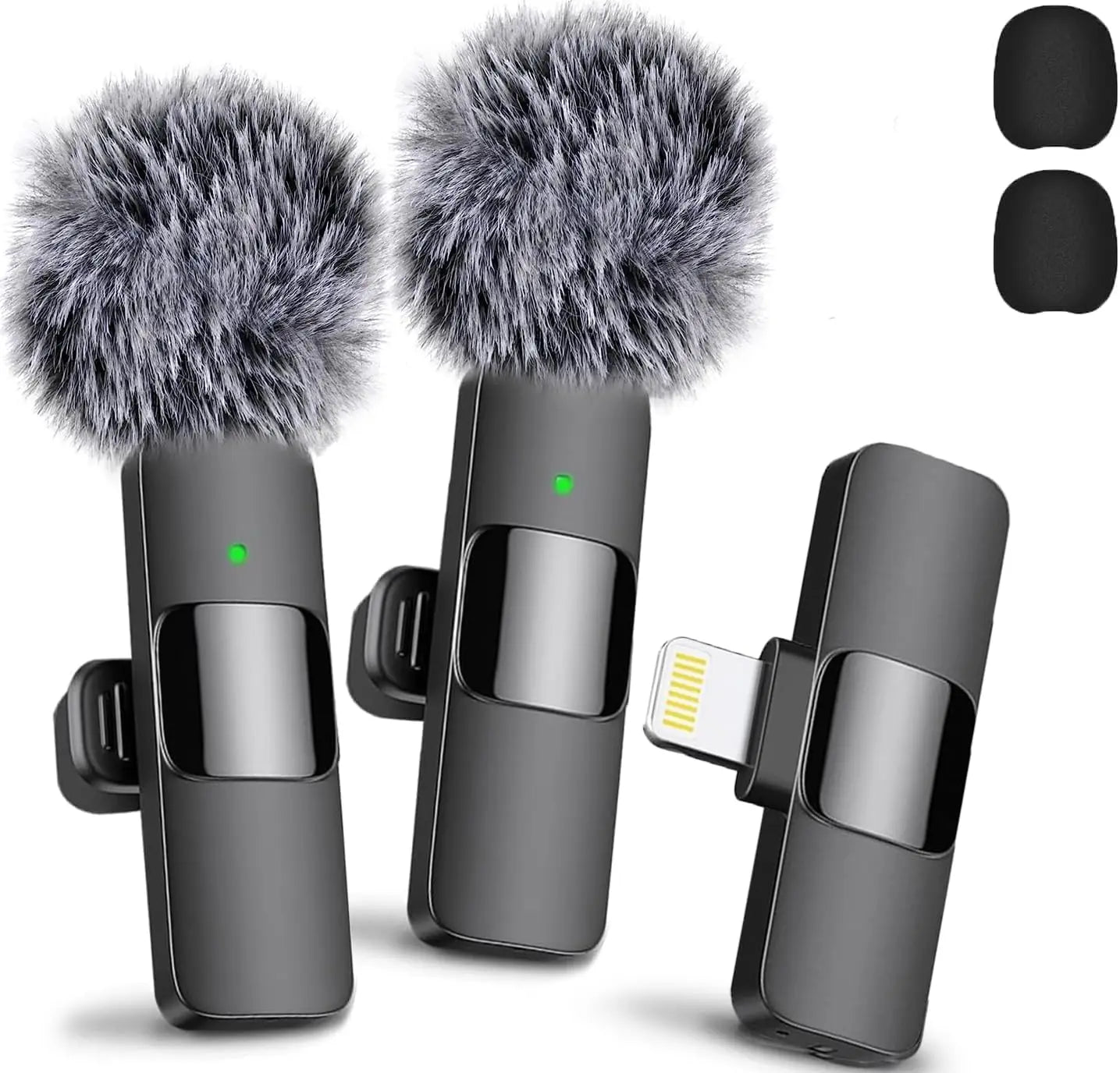 Wireless Microphone for iPhone Recording Mic for Video Podcast Vlog YouTube Mini Lavalier Microphone for iPhone 16/14/13/12/SE ﻿