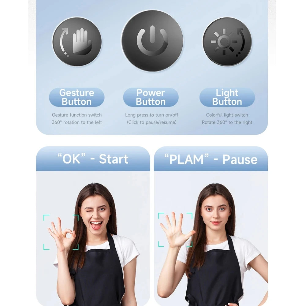 Selfieshow P03 Gimbal Stabilizer 360 Rotation Follow Focus Auto Face Tracking Tripod Desktop Cell Phone Holder for Live/Photo