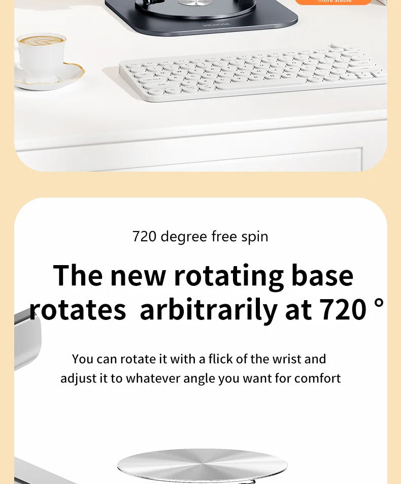 Laptop Stand 360° Rotatable Notebook Holder Liftable Desk Riser Stand Aluminum Alloy Stand Compatible With 9.7-17.3 Inch Laptops