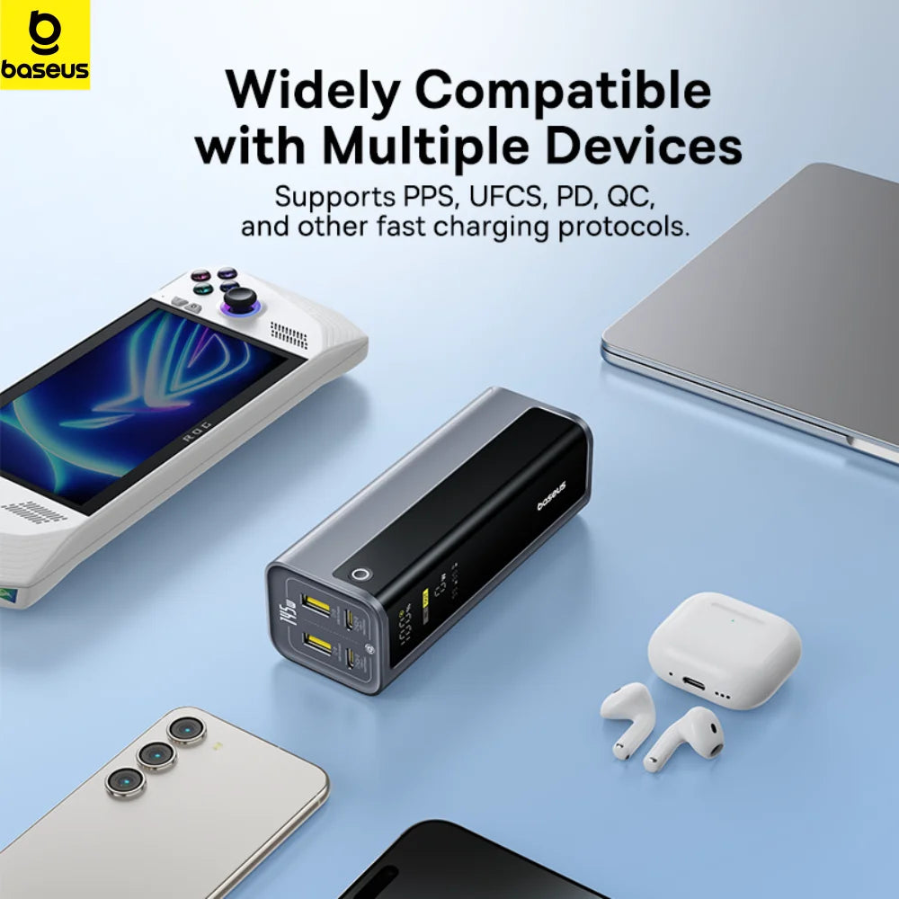 Baseus Power Bank 145W 20800mAh PD 100W Fast Charging  with Smart Digital Display Portable External PowerBank for Laptop Phone