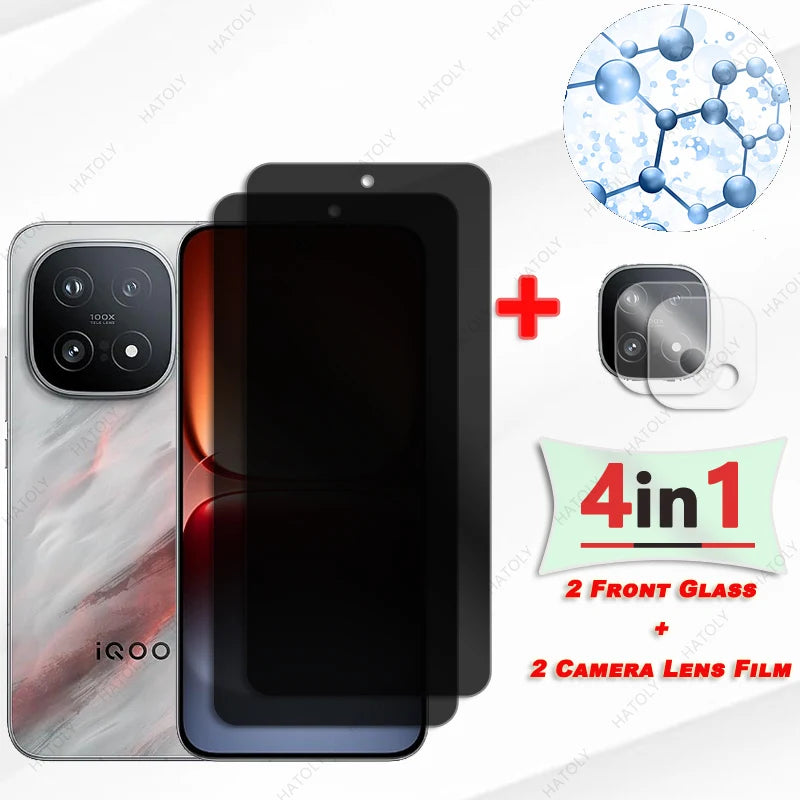Anti-spy Glass For vivo iQOO 15 Glass Privacy Screen Protector For vivo iQOO 15 5G Front Film Camera Lens Protector For iQOO 15
