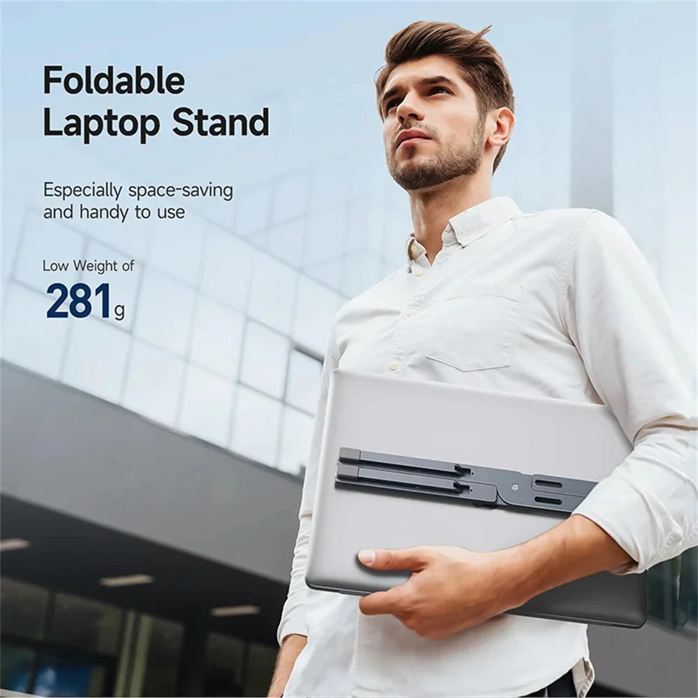 Vothoon Portable Laptop Stand for MacBook Pro Air Aluminum Foldable Notebook Laptop Base Macbook Holder Adjustable Tablet Stand