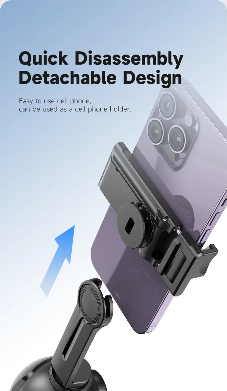 Selfieshow P03 Gimbal Stabilizer 360 Rotation Follow Focus Auto Face Tracking Tripod Desktop Cell Phone Holder for Live/Photo