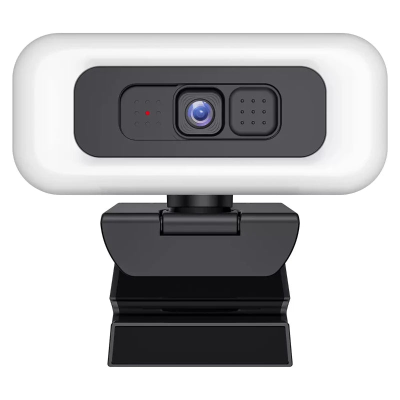 4K Webcam for PC Live Streaming Web Cam with LED Fill Light Full HD 2K 1080P Auto Focus Computer Camera with Microphone