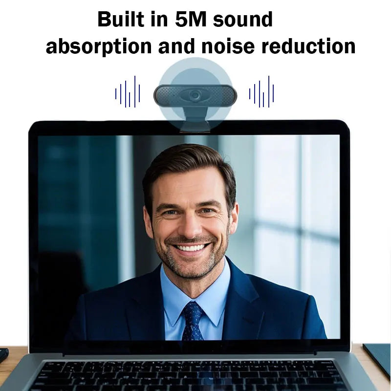 USB Webcam 1080P HD Mini Webcam for Laptop Computer Web Camera Built-in Microphones for Living/ Video Call/ Conference