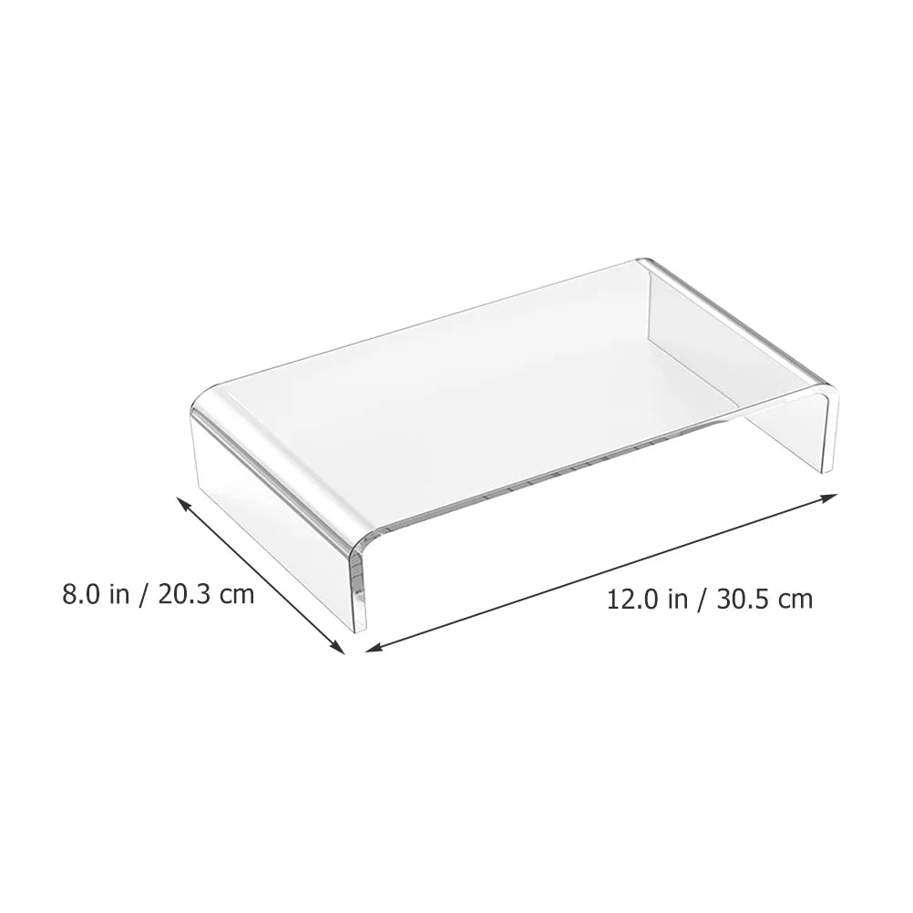 Thickened Transparent Acrylic Monitor Stand Laptop Riser Computer Base Desktop Monitor Riser Clear Computer Holder Computer