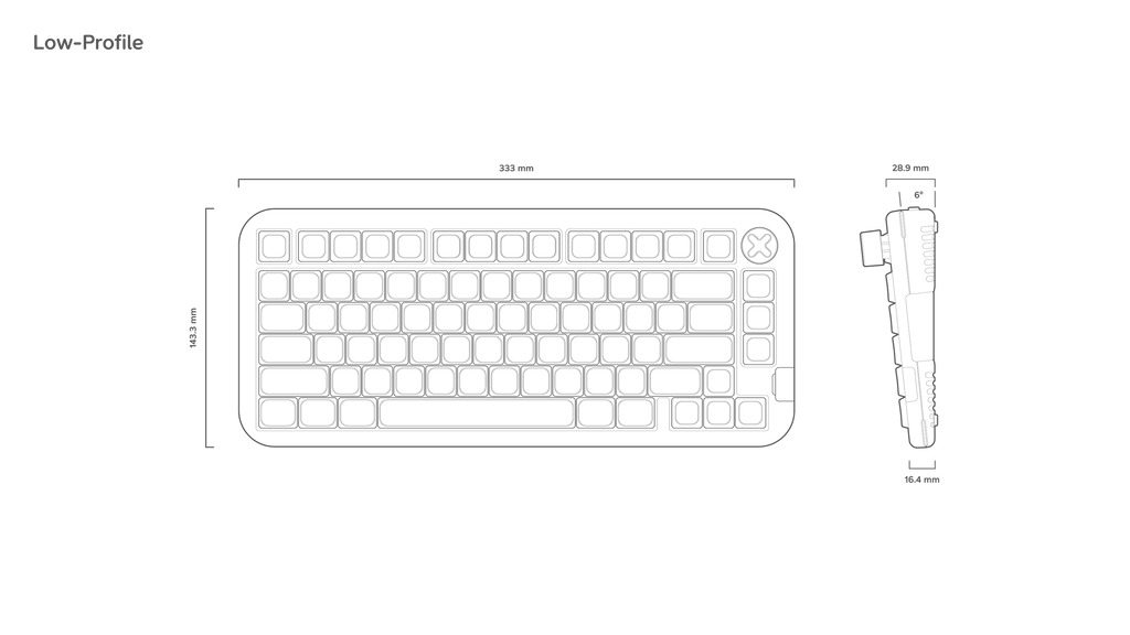 NuPhy Kick75 Hybrid-Profile Custom Mechanical Keyboard （QMK & VIA Firmware）