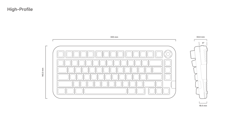 NuPhy Kick75 Hybrid-Profile Custom Mechanical Keyboard （QMK & VIA Firmware）